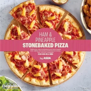 ASDA Ham & Pineapple Stonebaked Pizza 335g