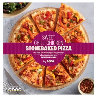 ASDA Sweet Chilli Chicken Stonebaked Pizza 340g