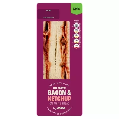 ASDA Bacon & Ketchup on White Bread