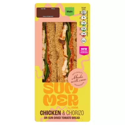 ASDA Summer by  Chicken & Chorizo on Sun-Dried Tomato Bread