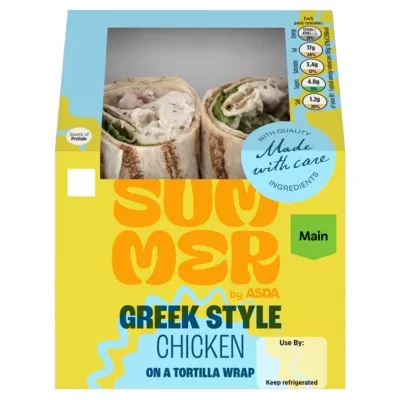 ASDA Summer by  Greek Style Chicken on a Tortilla Wrap