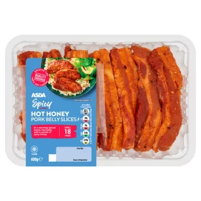 SUMMER GRILL by ASDA Hot Honey Pork Belly Slices 400g