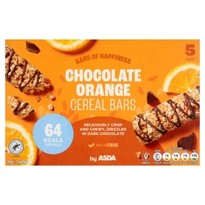 ASDA Chocolate Orange Cereal Bars 5 x 19g (95g)