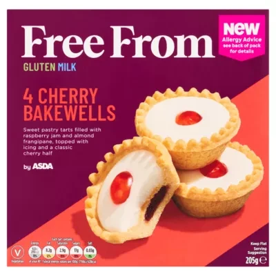 ASDA Free From Free From by  4 Cherry Bakewells 205g