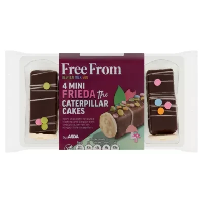 Free From by Asda Free From by  4 Mini Frieda The Caterpillar Cakes 160g
