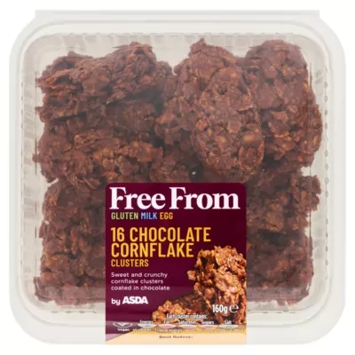 ASDA Free From Free From by  16 Chocolate Cornflake Clusters 160g