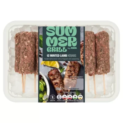 Summer Grill by ASDA 12 Minted Lamb Kebabs 720g