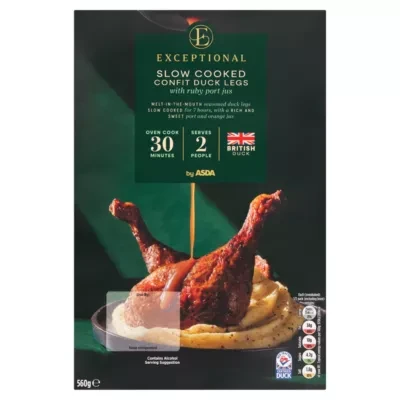 ASDA Exceptional by  Slow Cooked Confit Duck Legs with Ruby Port Jus 560g