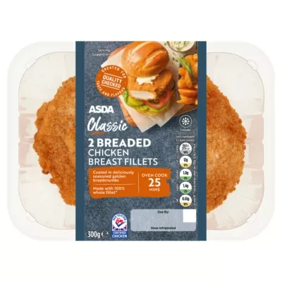 ASDA 2 Classic Breaded Chicken Breast Fillets 300g