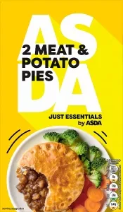 ASDA Just Essentials by  Meat & Potato Pies 2 x 120g (240g)