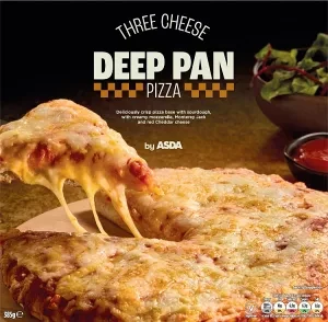 ASDA Three Cheese Deep Pan Pizza 385g