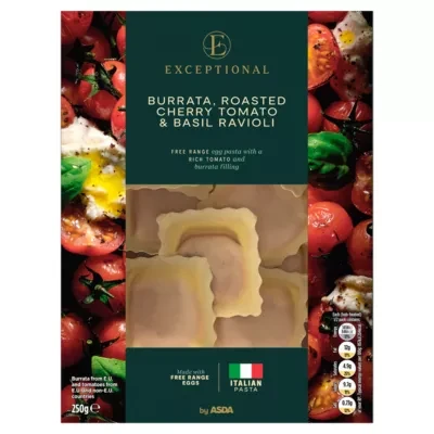 Exceptional by ASDA Exceptional by  Burrata, Roasted Cherry Tomato & Basil Ravioli 250g