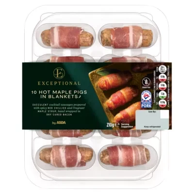 Exceptional by ASDA 10 Hot Maple Pigs in Blankets 210g