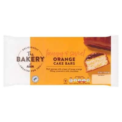 The BAKERY at ASDA The Bakery at  Orange Cake Bars 5 x 24.5g (122.5g)