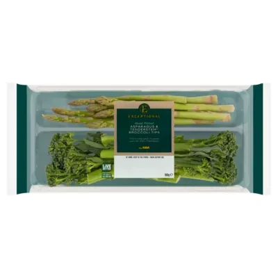 Exceptional by ASDA Exceptional by  Hand Picked Asparagus & Tenderstem Broccoli Tips 180g