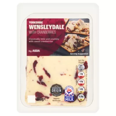 ASDA Yorkshire Wensleydale with Cranberries 200g