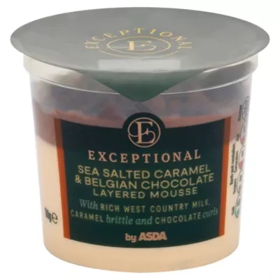 Exceptional by ASDA Exceptional by  Sea Salted Caramel & Belgian Chocolate Layered Mousse 110g