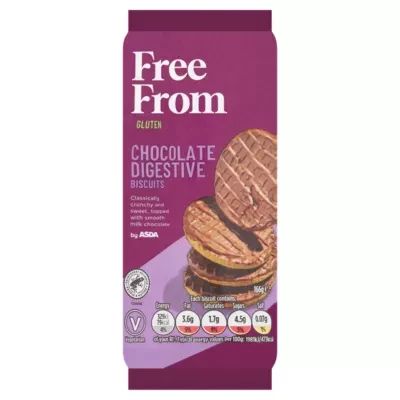 Free From by Asda Free From by  Chocolate Digestive Biscuits 166g