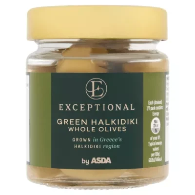 Exceptional By ASDA Green Halkidiki Whole Olives 195g