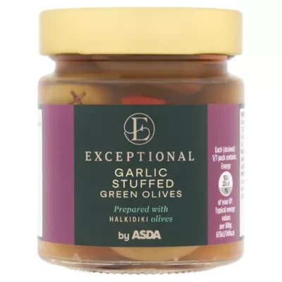 Exceptional By ASDA Garlic Stuffed Green Olives 195g