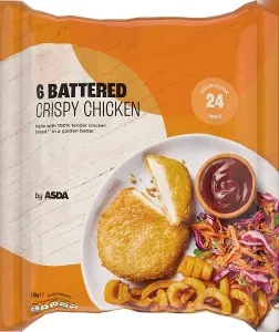 ASDA 6 Battered Crispy Chicken 570g