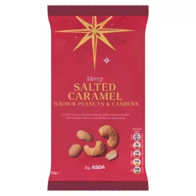 ASDA Merry Salted Caramel Flavour Peanuts & Cashews 150g