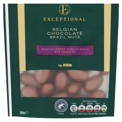 Exceptional by ASDA Exceptional by  Belgian Chocolate Brazil Nuts 120g