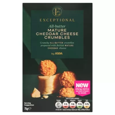 ASDA Extra Special Exceptional by  All-Butter Mature Cheddar Cheese Crumbles 75g