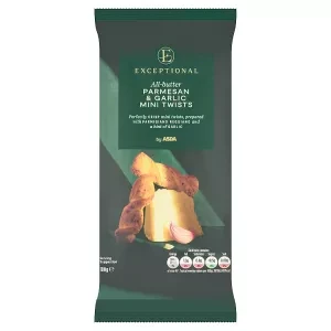 Exceptional By Asda All-Butter Parmesan & Garlic Mini Twists 100g