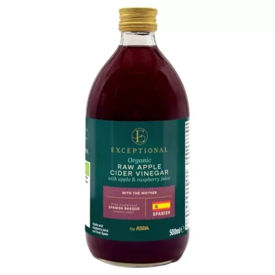 Exceptional by ASDA Exceptional by  Organic Raw Apple Cider Vinegar with Apple & Raspberry Juice 500ml