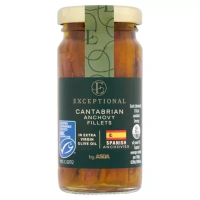 Exceptional by ASDA Exceptional by  Cantabrian Anchovy Fillets in Extra Virgin Olive Oil 100g