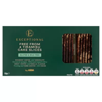 Exceptional by ASDA Free From 4 Tiramisu Cake Slices 132g