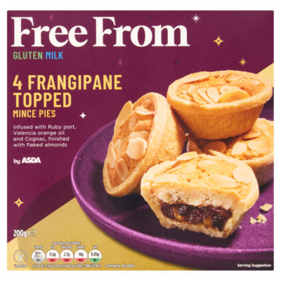 Free From By ASDA Free From by  4 Frangipane Topped Mince Pies 200g