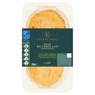 Exceptional by ASDA Exceptional by  Beer Battered Cod Fishcakes 290g