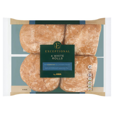 Exceptional by ASDA 4 White Rolls