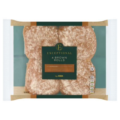 Exceptional by ASDA 4 Brown Rolls