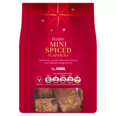 ASDA Festive Mini Spiced Flapjacks 88g