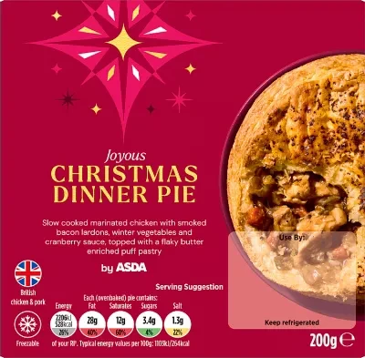 ASDA Joyous Christmas Dinner Pie 200g