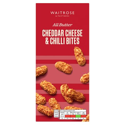 Waitrose All Butter Cheddar Cheese & Chilli Bites