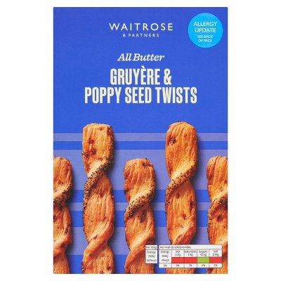 Waitrose All Butter Gruyere & Poppy Seed Twists