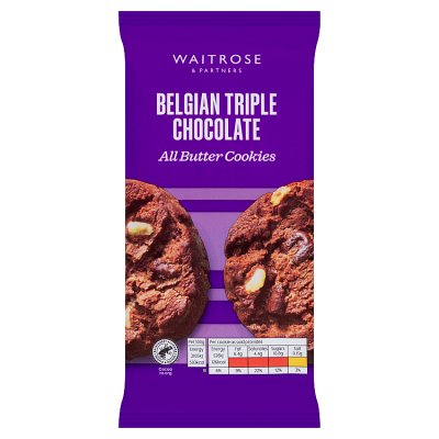 Waitrose Belgian Triple Chocolate All Butter Cookies