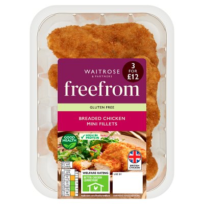 Waitrose Freefrom Gluten Free Breaded Chicken Mini Breast Fillets