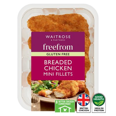Waitrose Freefrom Gluten Free Breaded Chicken Mini Breast Fillets