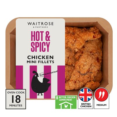 Waitrose Hot & Spicy Breaded Chicken Mini Fillets