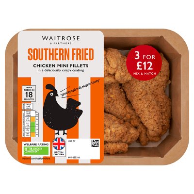 Waitrose Southern Fried Breaded Chicken Mini Fillets