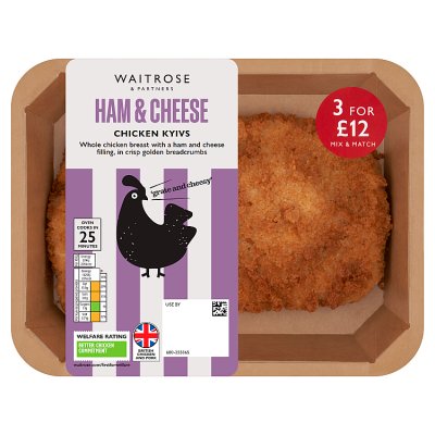 Waitrose 2 Chicken Kyivs With Ham And Cheese