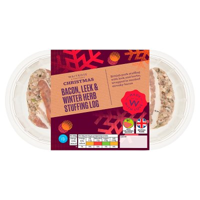 Waitrose Christmas Bacon, Leek & Winter Herb Stuffing Log