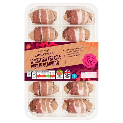 Waitrose Christmas 12 British Treacle Pigs In Blankets