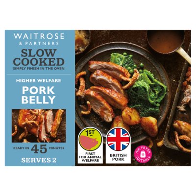 Waitrose Slow Cooked Pork Belly with Crackling Straws