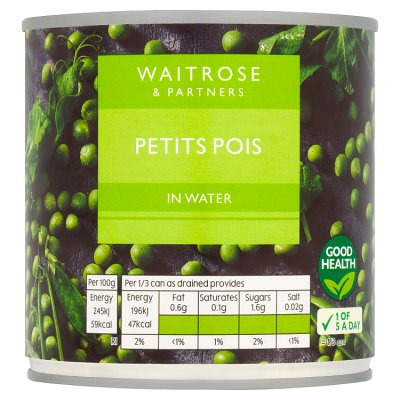 Waitrose Petits Pois in Water
